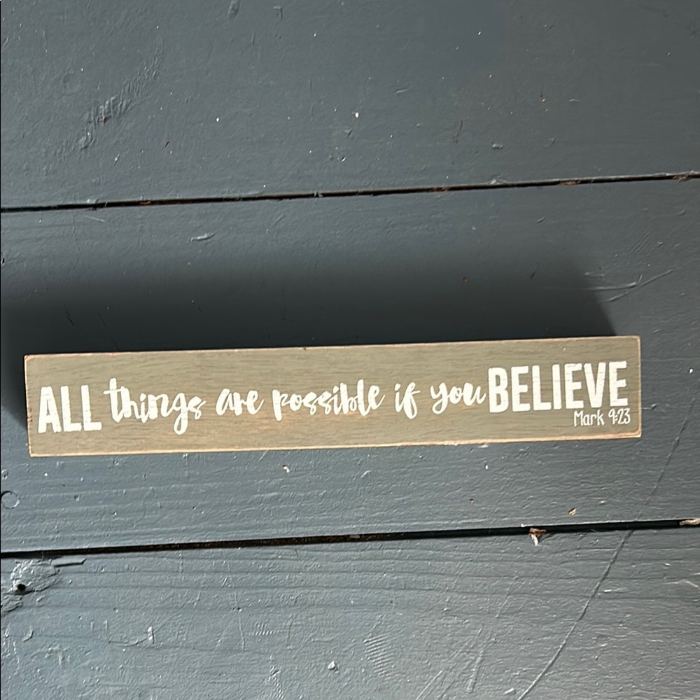 Inspirational Gray Wall Decor Sign